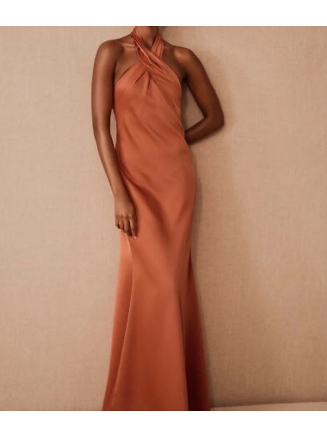 Bhldn Ruby Satin Charmeuse Dress